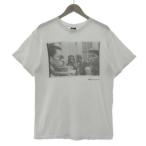 ステューシー STUSSY×Josh Cheuse コラボ Tシャツ 00's OLD STUSSY レア 丸首 フォトプリント 半袖 裏地プリント ホワイト 白 M
