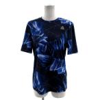  Reebok Reebok футболка SPEEDWICK круглый вырез короткий рукав сетка переключатель . Logo принт скорость . общий рисунок темно-синий темно-синий синий blue белый M