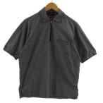 23 район SPORT Onward . гора рубашка-поло короткий рукав половина Zip выше Logo вышивка сделано в Японии хлопок .. серый 3 мужской 