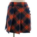  Samantha Thavasa Samantha Thavasa юбка LAP кнопка down плиссировать мини длина проверка orange серия синий серия желтый цвет M женский 