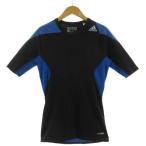  Adidas adidas футболка компрессионная одежда techfit climacool круглый вырез короткий рукав Logo принт переключатель . черный чёрный синий blue L