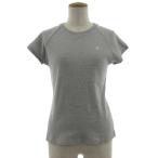 ジムフレックス Gymphlex Tシャツ 丸首 ロゴ刺繍 半袖 コットン ドット グレー イエロー 黄色 12 レディース