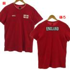 Adidas adidas футболка Logo ENGLAND нашивка хлопок красный красный белый L мужской 