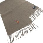 POLO RALPH LAUREN マフラー RN26128 CA22608 ポニー刺繍 フリンジ イタリア製生地 ラムズウール LAMBSWOOL グレージュ