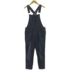神戸レタス KOBE LETTUCE デニム サロペット ロンパース テーパード E1396 ユーズド加工 ストレッチ ブルー 青 M レディース