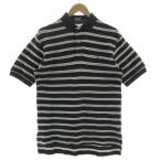 ポロ バイ ラルフローレン Polo by Ralph Lauren ポロシャツ ニット ポニー刺繍 半袖 コットン ボーダー ネイビー 濃紺 アイボリー M