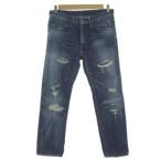 ショッピングロンハーマン ロンハーマン Ron Herman ジーンズ デニム ヴィンテージ加工 ダメージ加工 リペア加工 ペンキ加工 日本製 インディゴ ブルー 青 30