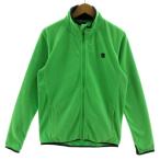  Quick Silver QUIKSILVER жакет флис воротник-стойка Logo нашивка Zip выше Sam отверстие оттенок зеленого флуоресценция зеленый чёрный 