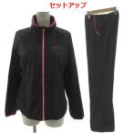  Nike NIKE ветровка выставить жакет Zip выше брюки Logo вышивка трубчатая обводка обратная сторона ворсистый точка чёрный розовый M