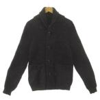 ショッピングカウチン ジースターロウ G-Star RAW オーガニックコットンカウチンニット カーディガン 中綿入りポケット 厚手 ミックス糸 黒 グレー系 EU XS