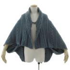  Highland 2000 HIGHLAND2000 пончо вязаный Mix нить Англия производства альпака . оттенок голубого синий серия серый женский 