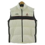  Le Coq s Porte .fle coq sportif GOLF COLLECTION жилет QG6633 воротник-стойка Logo вышивка линия распределение цвета слоновая кость темно синий LL