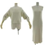  azur bai Moussy AZUL by moussy DRAWSTRING KNIT OP/ Layered комплект draw -тактный кольцо вязаный One-piece 250GSC73-174C слоновая кость S