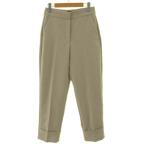 ショッピングzara ザラ ZARA テーパードパンツ 裾ダブル ストレッチ ベージュ S レディース