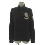 ハイドロゲン HYDROGEN リバーシブルジャケット メキシカンスカル ワッペン バックプリント ジップアップ コットン 黒 グレー M