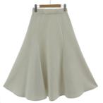 ショッピングミモレ丈 未使用品 アナイ ANAYI ボンディングフレアスカート 1022171121002380 ミモレ丈 日本製 オフ白 38 レディース
