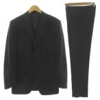  The * костюм Company THE SUIT COMPANY полоса костюм SUPERIOR Wool Super100's жакет брюки tuck черный серый 4Drop