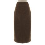 未使用品 スローブ イエナ SLOBE IENA FAKE SUEDE タイトスカート 24060912600030 ロング丈 ブラウン 茶 36 レディース