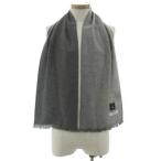 タケオキクチ TAKEO KIKUCHI バイカラーカシミヤマフラー 046-19004 フリンジ カシミヤ100％ グレー メンズ