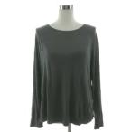 ショッピングzara ザラ ZARA レーヨンブレンドハイゲージワイドニット 1509/015/807 薄手 長袖 裾スリット グレー系 L レディース