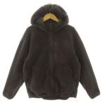 ユニクロ UNIQLO White Mountaineering フリースフルジップパーカ 341-463350 ボア切替え ブラウン系 S メンズ レディース