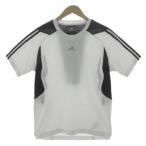  Adidas adidas футболка CLIMA COOL короткий рукав Logo принт 3шт.@ линия переключатель . белый черный M мужской 