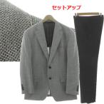  Durban DURBAN выставить linen Blend tailored jacket общий рисунок чёрный белый брюки слаксы tuck сделано в Японии чёрный AB7 мужской 