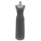  ef-de ef-de formal велюр тугой длинное платье 53-03121026 One-piece безрукавка макси длина сделано в Японии серый 11 женский 