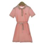  Lacoste LACOSTE Polo One-piece Logo нашивка короткий рукав лента ремень олень. . хлопок розовый 86cm Kids 
