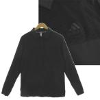  Adidas adidas велюр соты длинный рукав рубашка FS6879 938011 переключатель . Logo вышивка 3шт.@ линия черный L мужской 