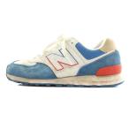 ニューバランス NEW BALANCE ML574SCF 574 スニーカー シューズ レザー スエード US6.5 24.5cm 青 ブルー 白 ホワイト ピンク