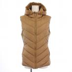 ザラ ZARA 中綿ベスト ジャケット ジップアップ フード M 茶 8073/250/704 /BM ■MU レディース