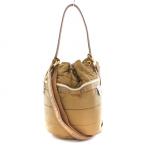 レスポートサック LesportSAC MAISON DE REEFUR ショルダーバッグ ハンドバッグ 巾着 2way ナイロン タッセル 茶 ブラウン