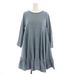 ヨリ yori ティアード チュニック ワンピース ミニ 長袖 F 水色 YR2014-137AW-2 /YM ■MU レディース