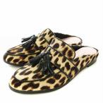  Ginza Kanematsu GINZA Kanematsu - lako туфли без застежки Leopard леопардовая расцветка кисточка Loafer 21.5cm бежевый 