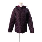 ラベンハム LAVENHAM ジャケット キルティング 中綿 フード 38 紫 パープル btm0504 レディース