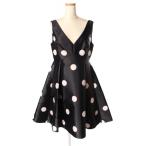 ショッピングケイトスペード ケイトスペード KATE SPADE Spotlight Polkadot V-Neck Dress ワンピース ひざ丈 ドット ノースリーブ 0 紺 ネイビー /tk0507 レディース