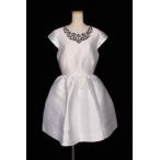 ケイトスペード KATE SPADE Madison Avenue Collection Formal Dress ワンピース ひざ丈 ビジュー 半袖 2 白 ホワイト NJMU3509 /tk0425 レ