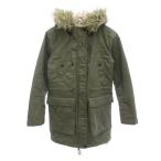 アメリカンイーグルアウトフィッターズ AMERICAN EAGLE OUTFITTERS モッズコート XXS カーキ フェイクファー 長袖 フード /NU ■GY66