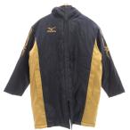  Mizuno MIZUNO bench пальто M с хлопком капот Logo длинный длина темно-синий темно-синий /NU #GY66 мужской 
