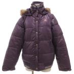  Converse CONVERSE с хлопком жакет L фиолетовый лиловый длинный рукав с мехом капот ребра вязаный воротник /SC #ECF001 женский 