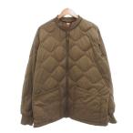  Uniqlo UNIQLO пуховик XXL хаки Brown стеганое полотно ребра цвет длинный рукав /SX #ECF003 мужской 