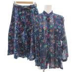  Yukiko Hanai YUKIKO HANAI выставить рубашка блуза юбка-брюки брюки F темно-синий темно-синий общий рисунок воротник-стойка sia- лента ремень 