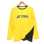  Yonex YONEX игра рубашка футболка O желтый желтый длинный рукав раунд шея Logo принт /NU #ECF004 мужской 