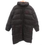  Reebok Reebok пуховик L чёрный черный с капюшоном . длинный длина длинный рукав /SC #ECF004 мужской 