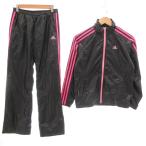  Adidas adidas выставить верх и низ в комплекте тренировка жакет брюки чёрный черный розовый 3шт.@ линия воротник-стойка длинный рукав /TL