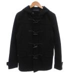  Banana Republic BANANA REPUBLIC полупальто "даффл коут" шерсть S чёрный черный с капюшоном . длинный рукав кривошип кнопка /SC #ECG005 мужской 