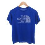  The North Face THE NORTH FACE Short рукав GTD Logo Crew спорт футболка M синий голубой Logo принт короткий рукав вырез лодочкой /TL