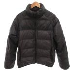  Uniqlo UNIQLO пуховик L темно-серый воротник-стойка одноцветный длинный рукав /TL #ECF006 мужской 