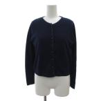  Barneys New York BARNEYS NEW YORK ансамбль вязаный кардиган свитер темно-синий темно-синий раунд шея длинный рукав кнопка останавливать 